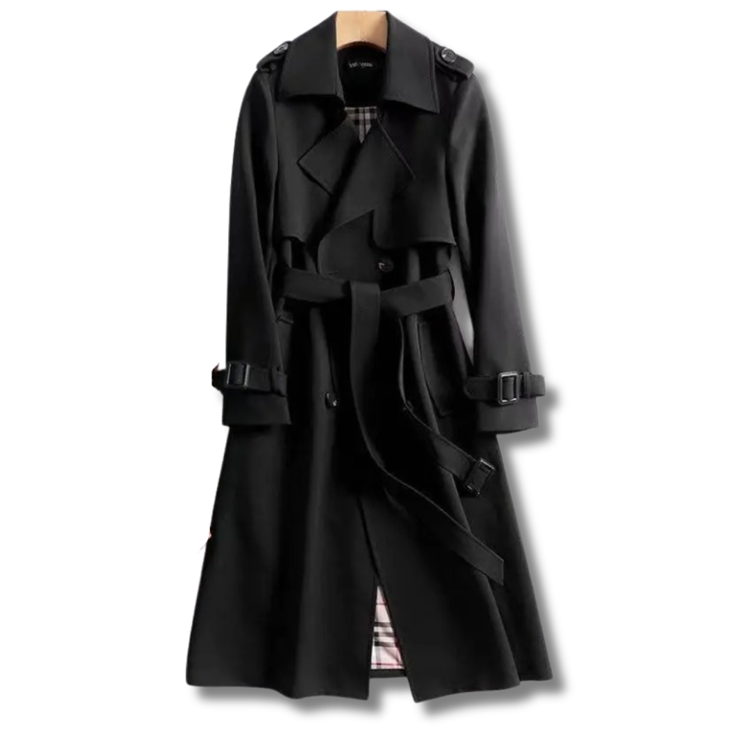 Trench elegante da donna Emilia - Cappotto lungo elegante e versatile per tutte le stagioni