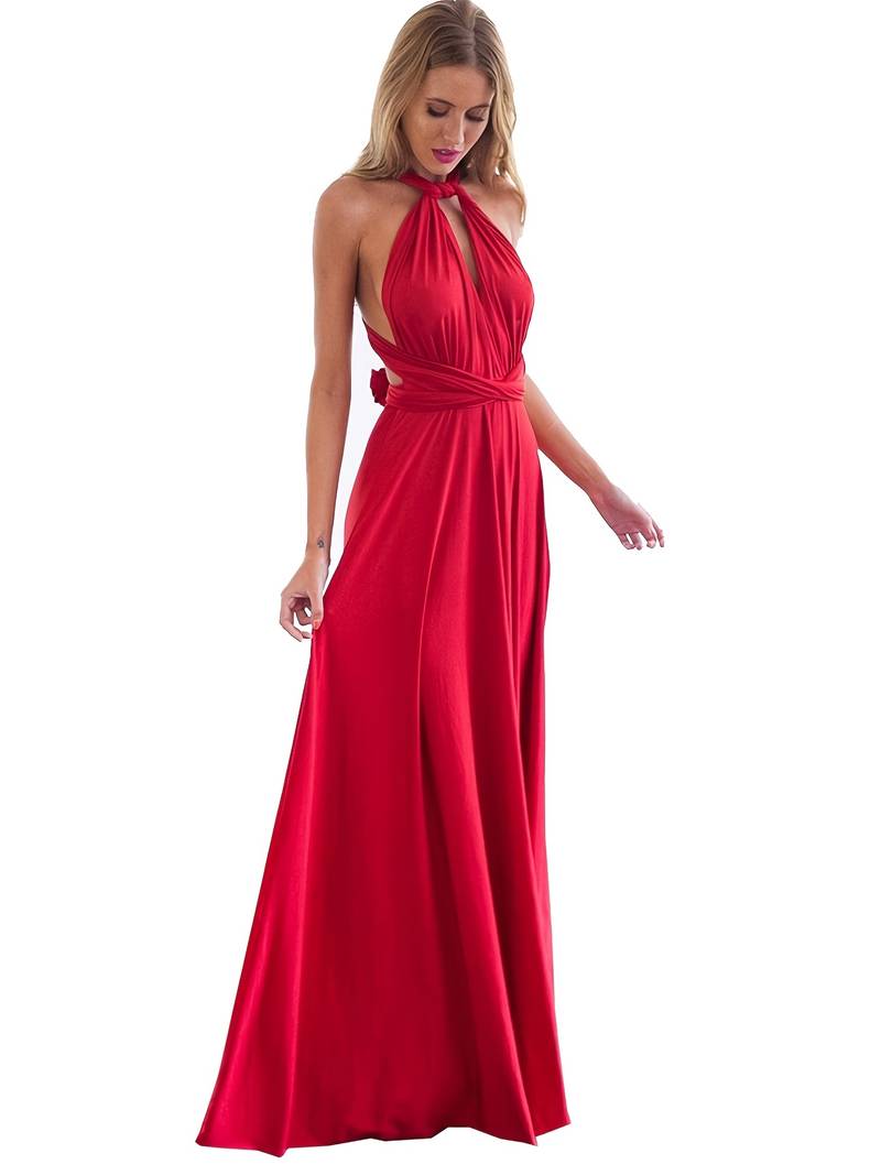 Abito da sera da donna Elise - Abito lungo trasformabile con molteplici stili di indossamento e vestibilità elegante