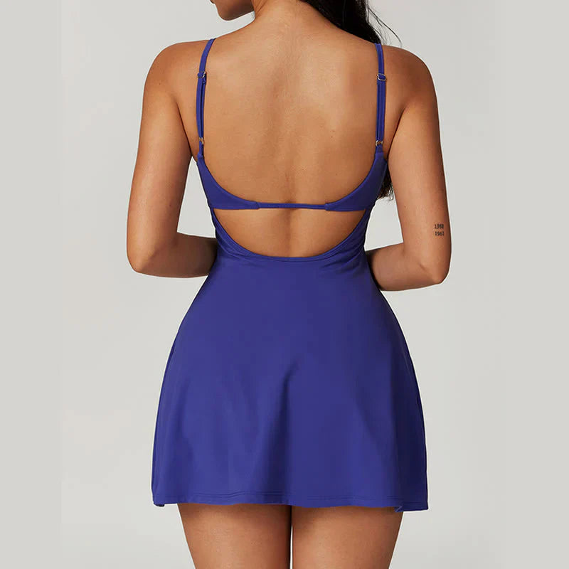 Abito sportivo da donna Vina: elegante abito sportivo in tessuto traspirante e vestibilità aderente