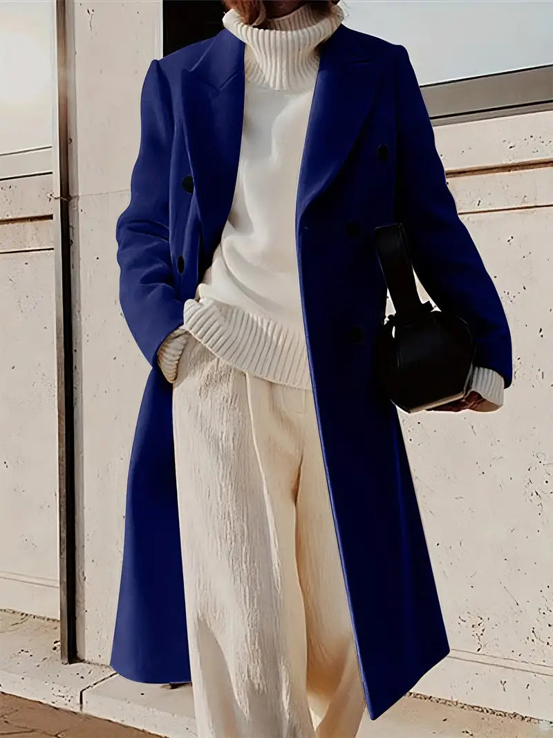 Mariana Manteau Long Femme – Trench Élégant en Cachemire avec Coupe Moderne & Intemporelle