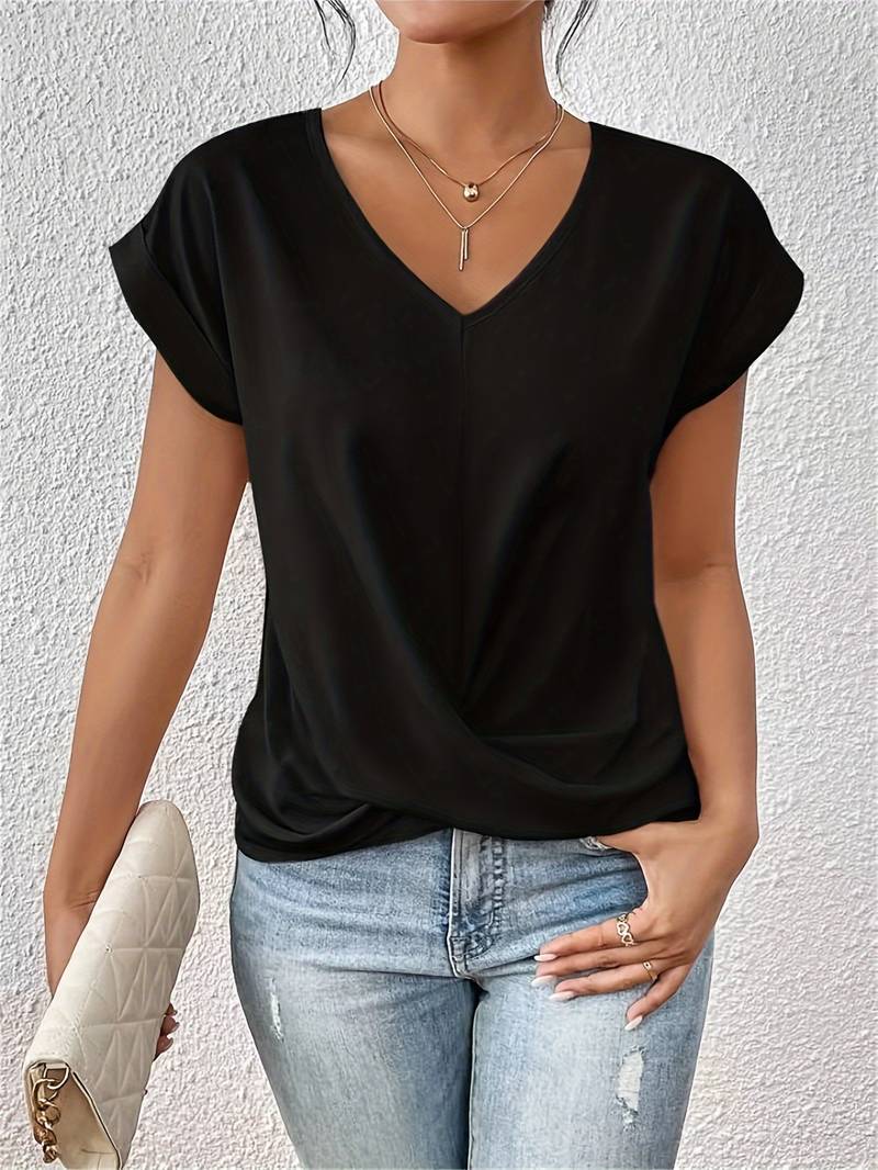 Camicetta da donna Vera-Lynn – Top estivo leggero a maniche corte con vestibilità comoda