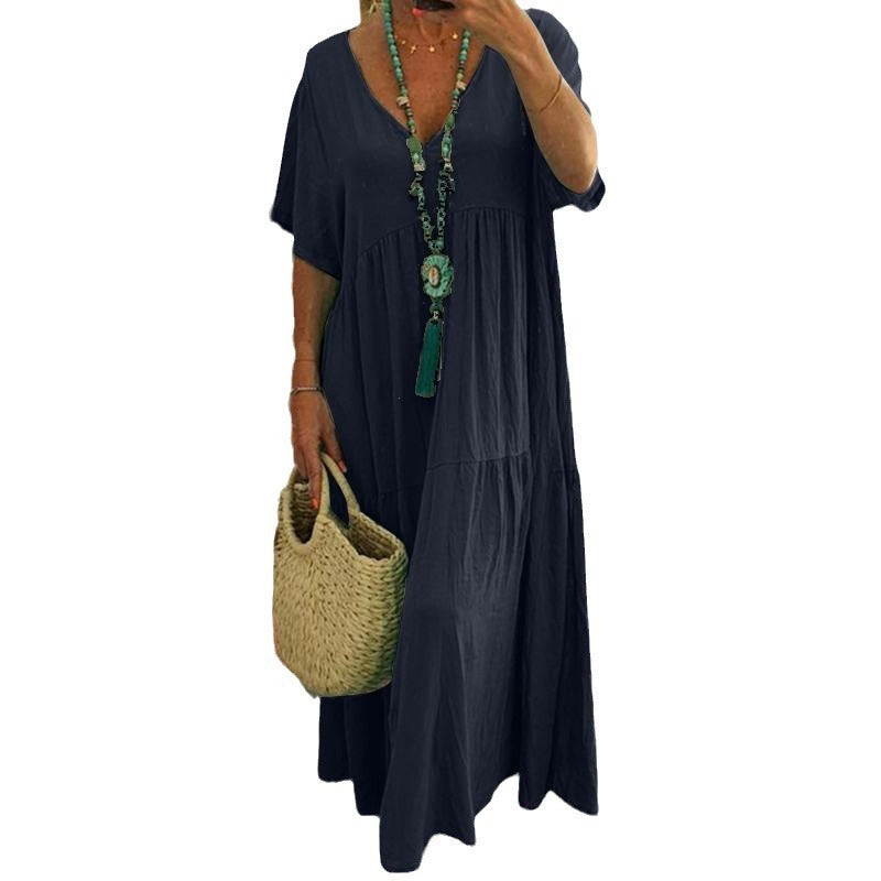 Abito lungo estivo da donna Saylor - Abito lungo bohémien ampio in stile casual per le vacanze e il tempo libero