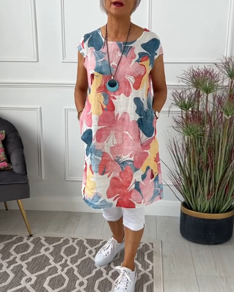 Tunique Femme Wilma – Long Haut Aéré à Imprimé Fleuri, Coupe Ample & Look Féminin