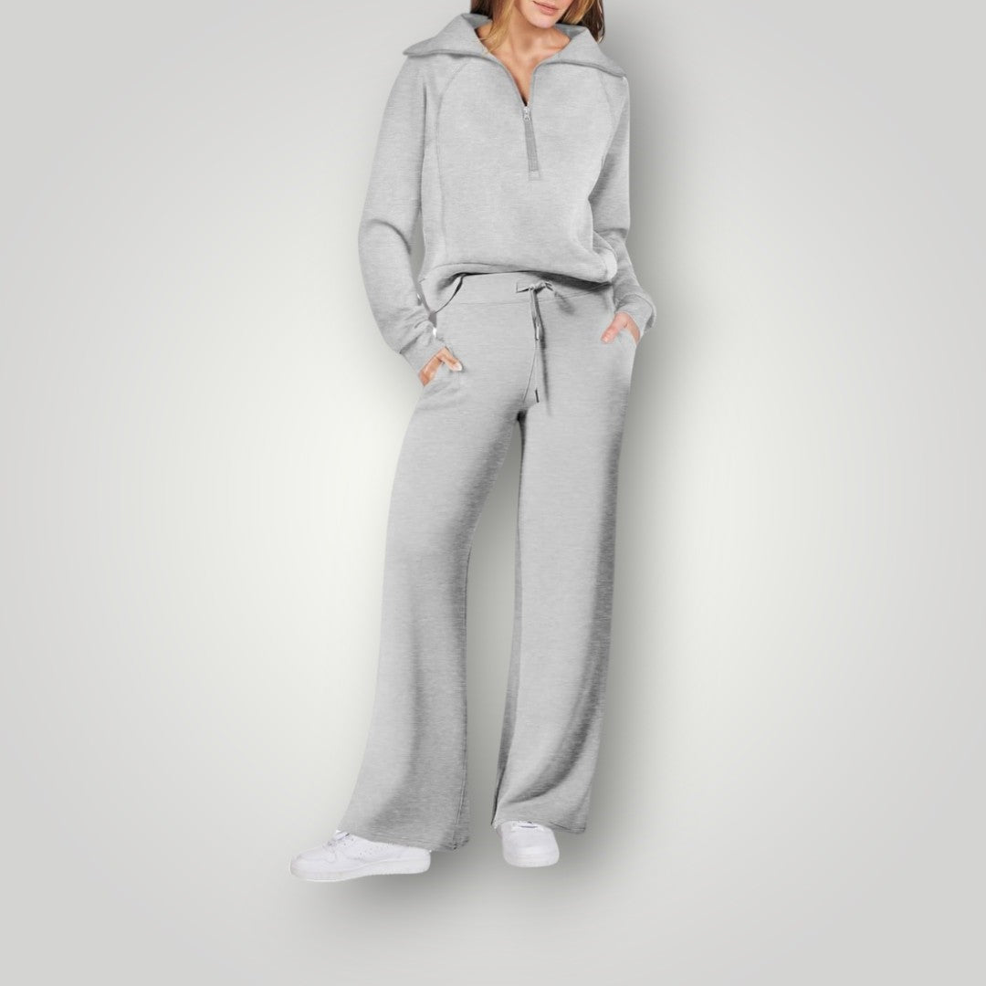 Lilou Ensemble Loungewear Femme – Sweat & Pantalon de Jogging Confortables en Tissu Doux & Luxueux