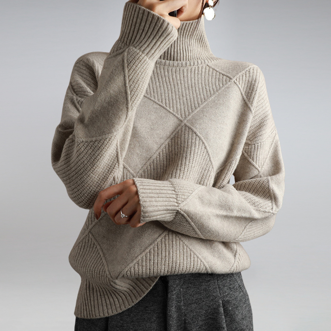 Maglione da donna Haley: maglione dolcevita morbido, caldo ed elegante per l'autunno e l'inverno