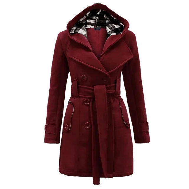 Issa Trench Donna – Cappotto Elegante con Cintura e Taglio Sagomato per Autunno e Inverno