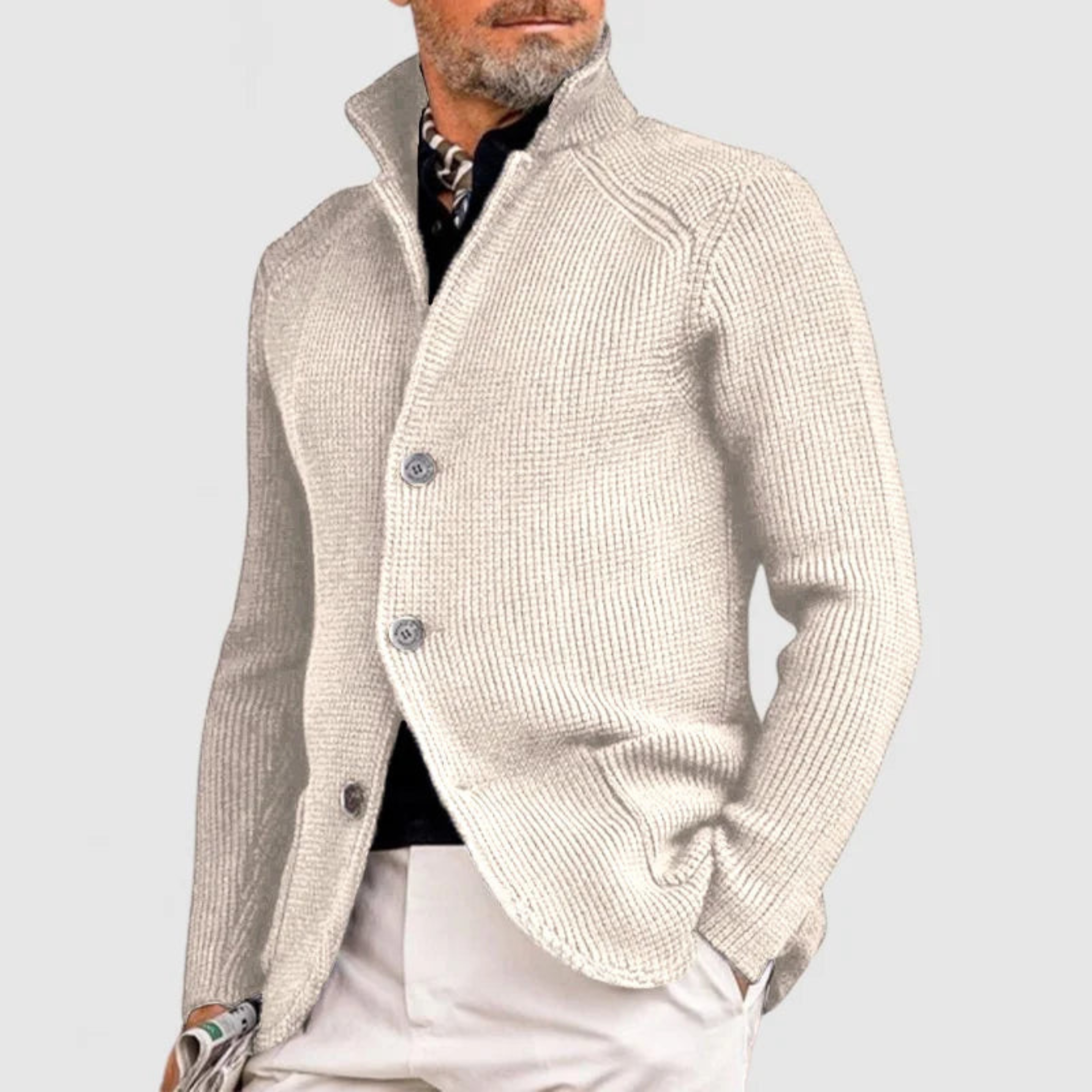 Giacca da uomo Thom: versatile cardigan in maglia, comodo ed elegante da indossare tutti i giorni