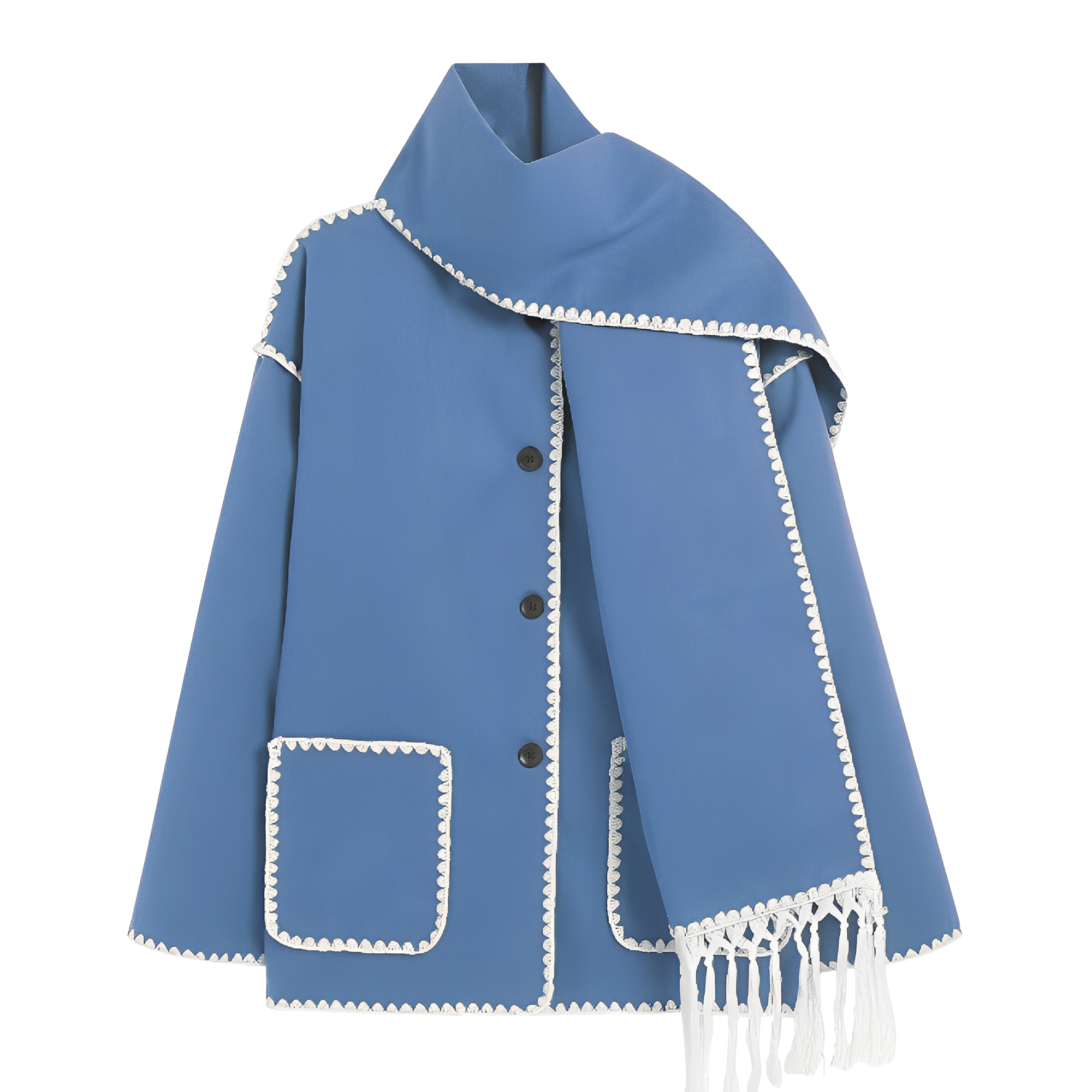 Cappotto da donna Genevieve – Cappotto in morbida lana con sciarpa ed elegante vestibilità ampia