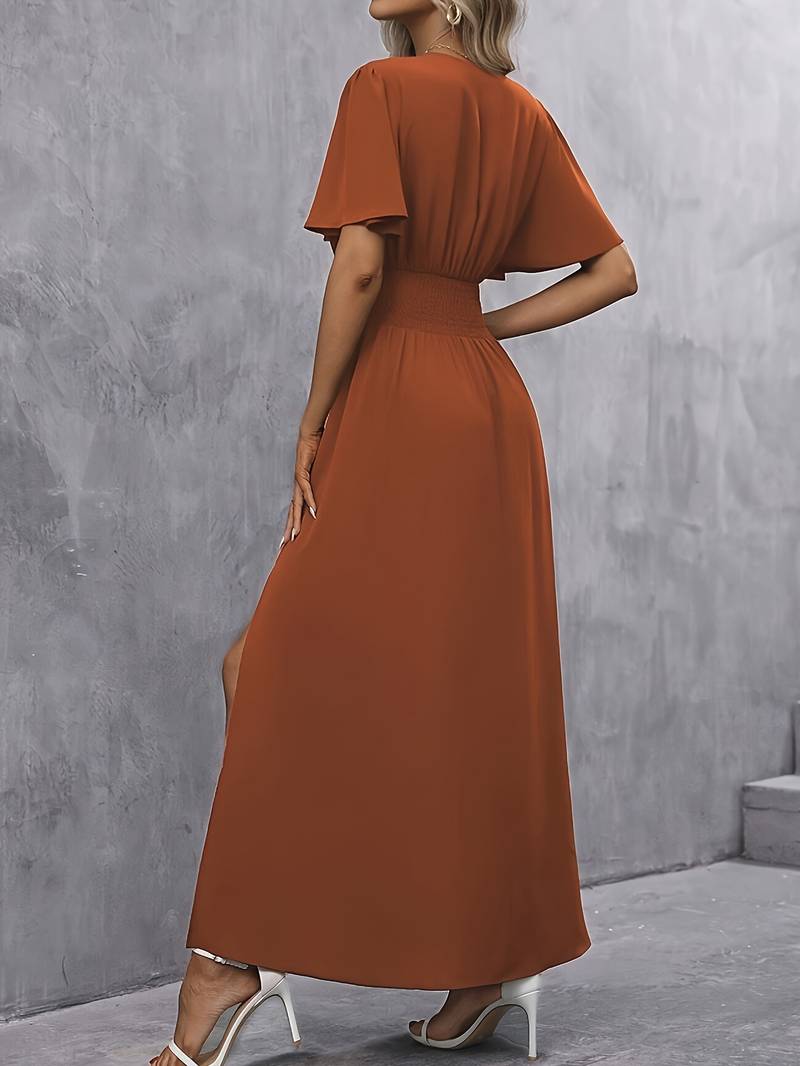 Abito elegante da donna Venice - Colletto arricciato e vita plissettata per uno stile femminile chic