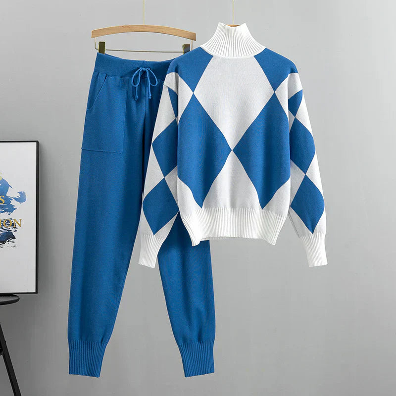 Completo da donna Ava: completo lavorato a maglia elegante e confortevole con stile moderno