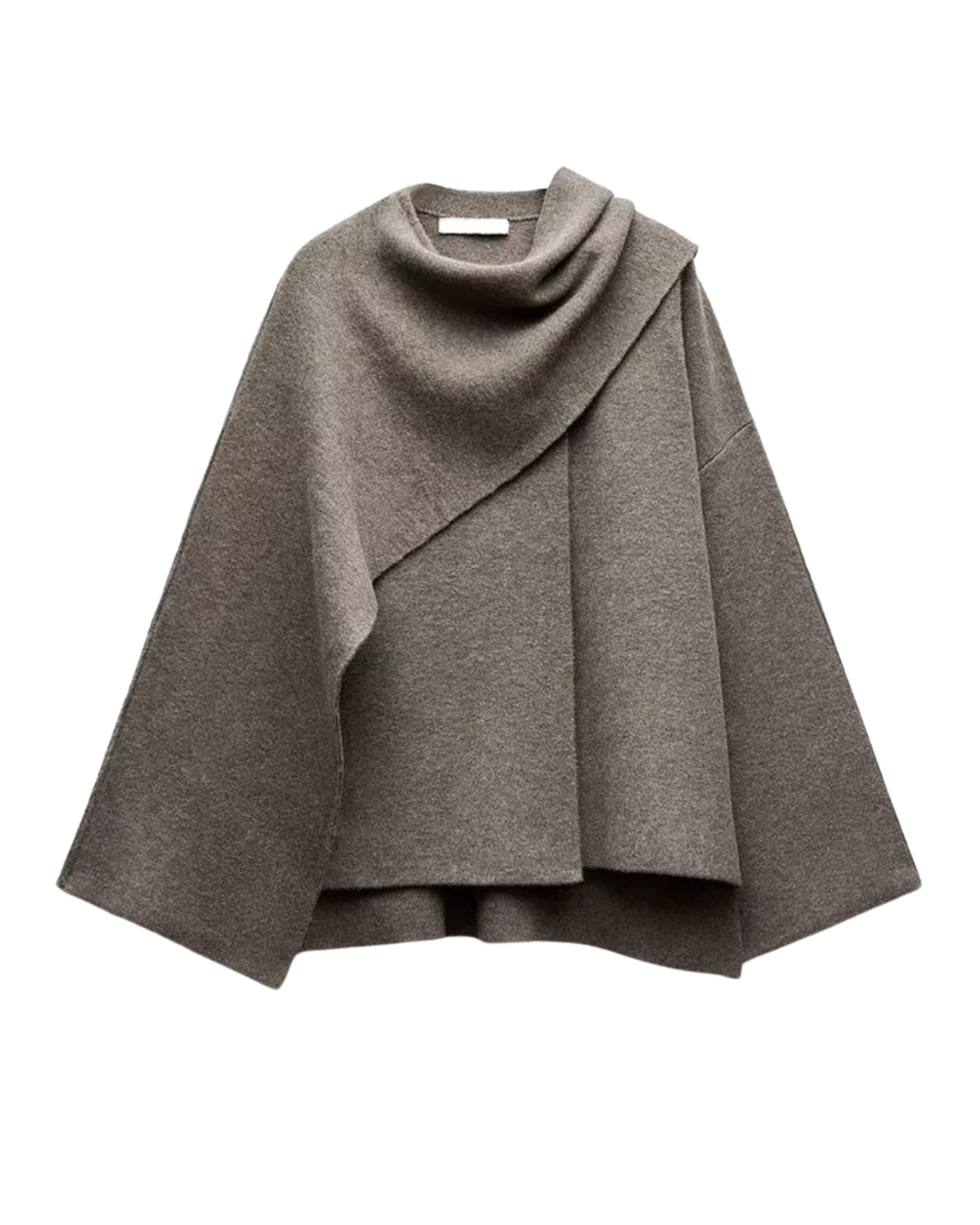 Emma Poncho Femme – Asymétrique en Laine, Élégant & Idéal pour la Chaleur Hivernale