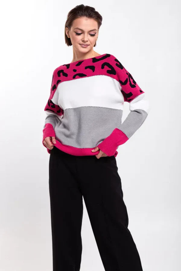 Alianna Pull Femme – Polaire Léopard Chic Doux & Confortable pour Style Décontracté