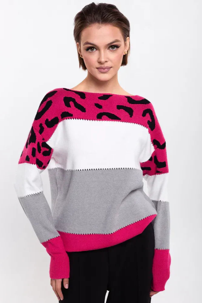Alianna Pull Femme – Polaire Léopard Chic Doux & Confortable pour Style Décontracté