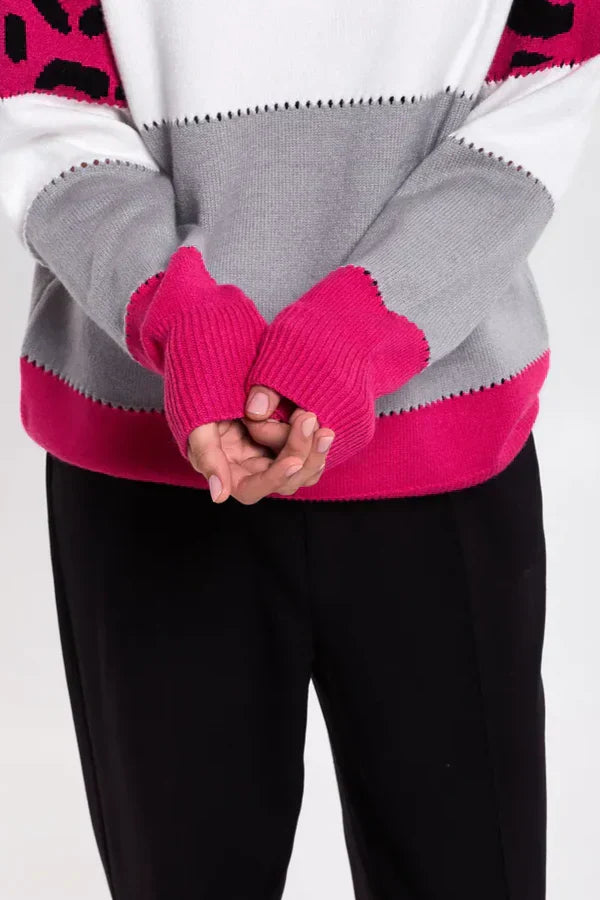 Alianna Pull Femme – Polaire Léopard Chic Doux & Confortable pour Style Décontracté