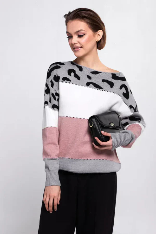 Alianna Pull Femme – Polaire Léopard Chic Doux & Confortable pour Style Décontracté