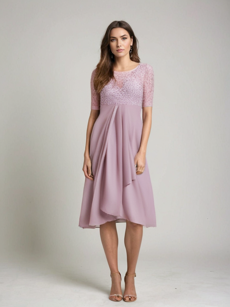 Abito midi da donna Jara: elegante abito in pizzo dallo stile senza tempo e dalla vestibilità comoda