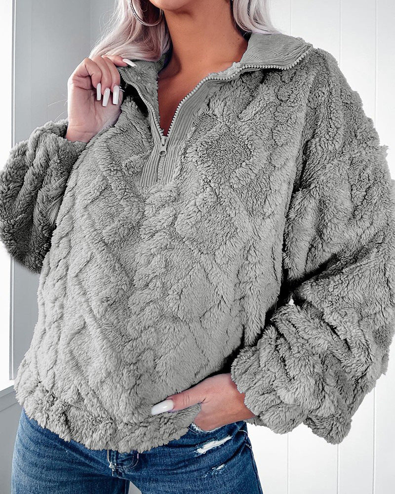 Felpa Lyka Donna – Maglione Morbido Monocromatico a Maniche Lunghe dallo Stile Confortevole
