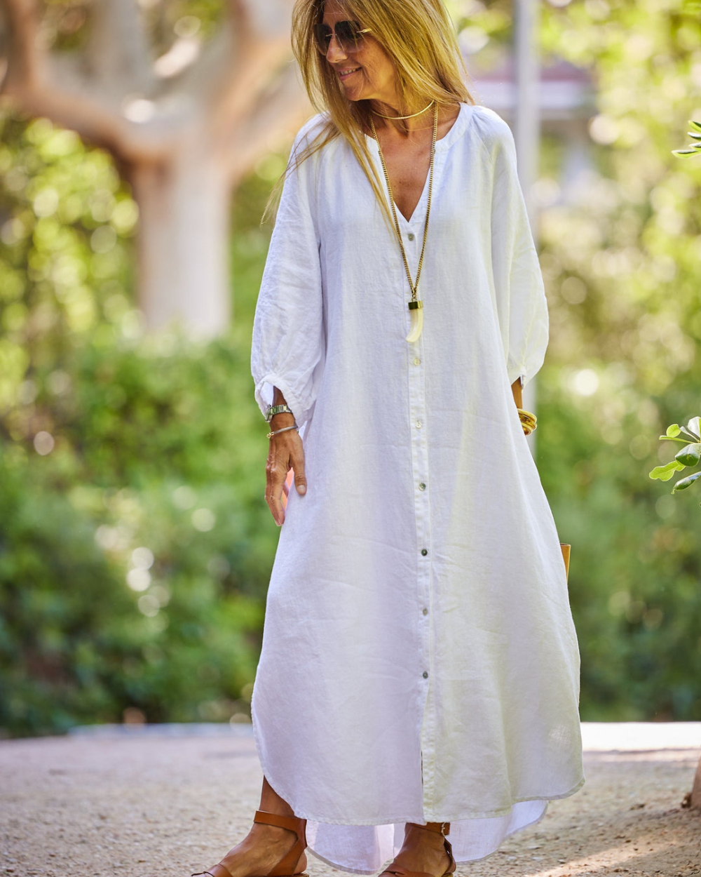 Abito estivo da donna Sereana – Elegante abito in seta con vestibilità aderente e tessuto di lusso