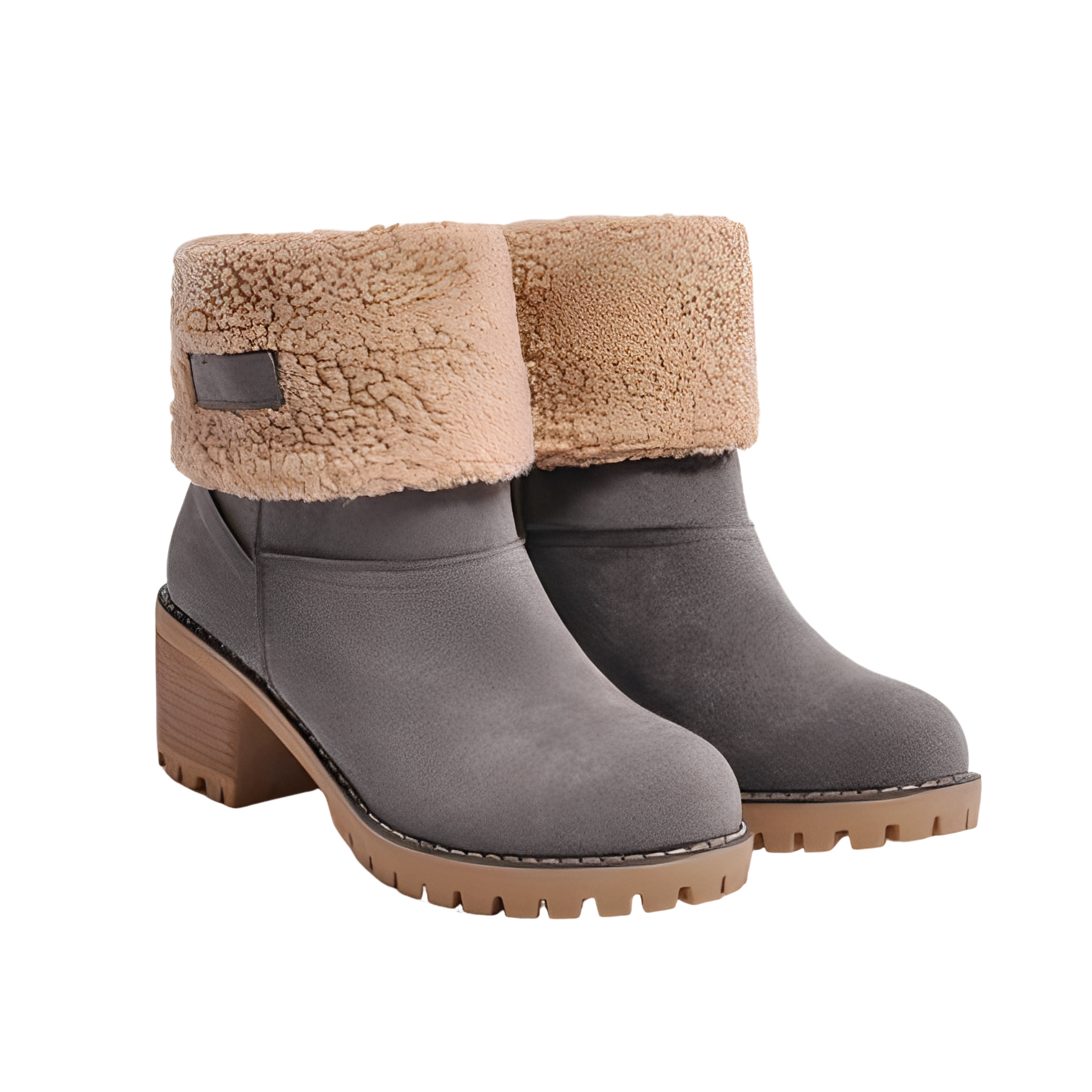 Joella Bottes d’Hiver en Daim pour Femme – Chaussures Élégantes et Chaudes avec Semelle Antidérapante pour Temps Froid