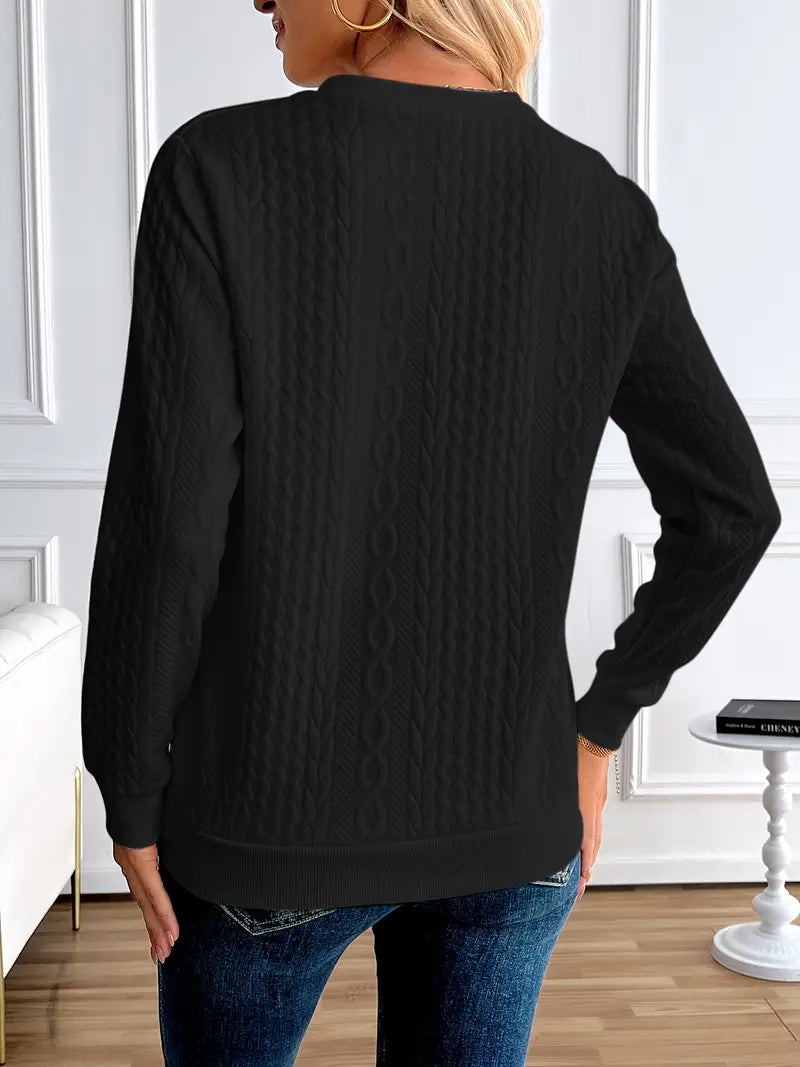 Margaux Sweat Femme Hiver – Pull Zippé Confortable en Maille avec Design Élégant