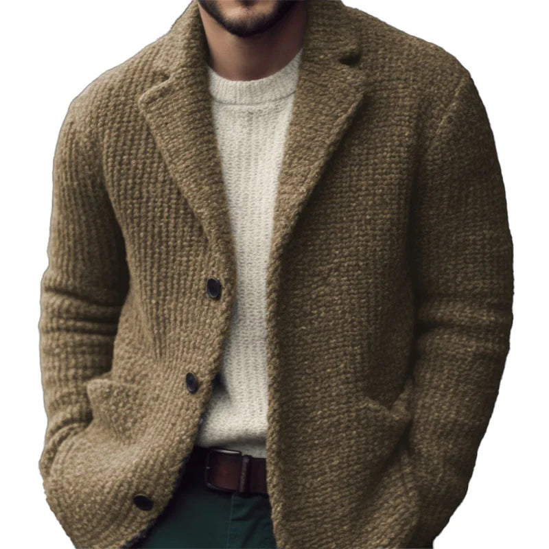 Cardigan da uomo Derek: maglia morbida, vestibilità regolare e chiusura con bottoni alla moda