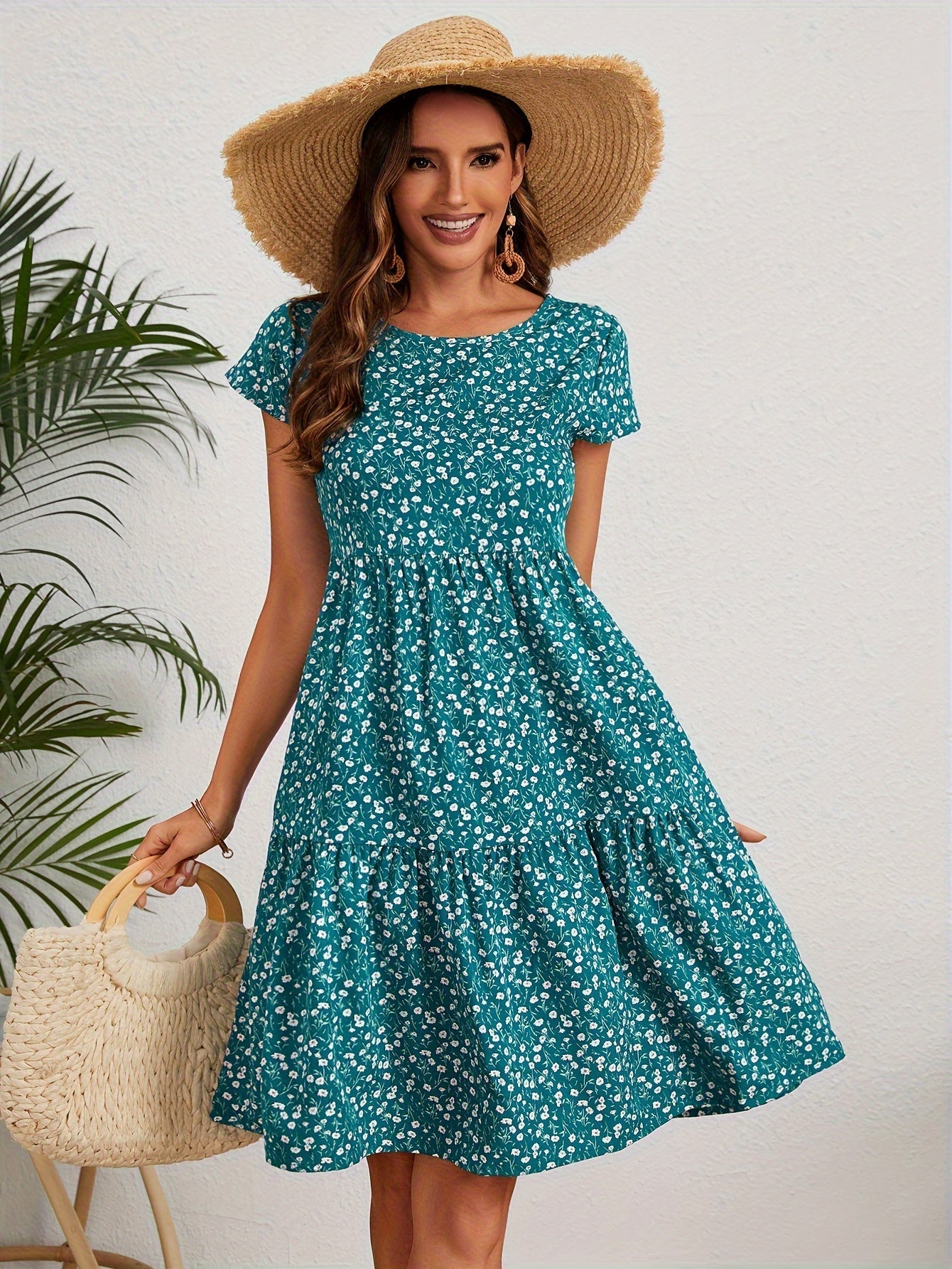 Abito estivo da donna Katie - Abito leggero in poliestere floreale con vestibilità comoda