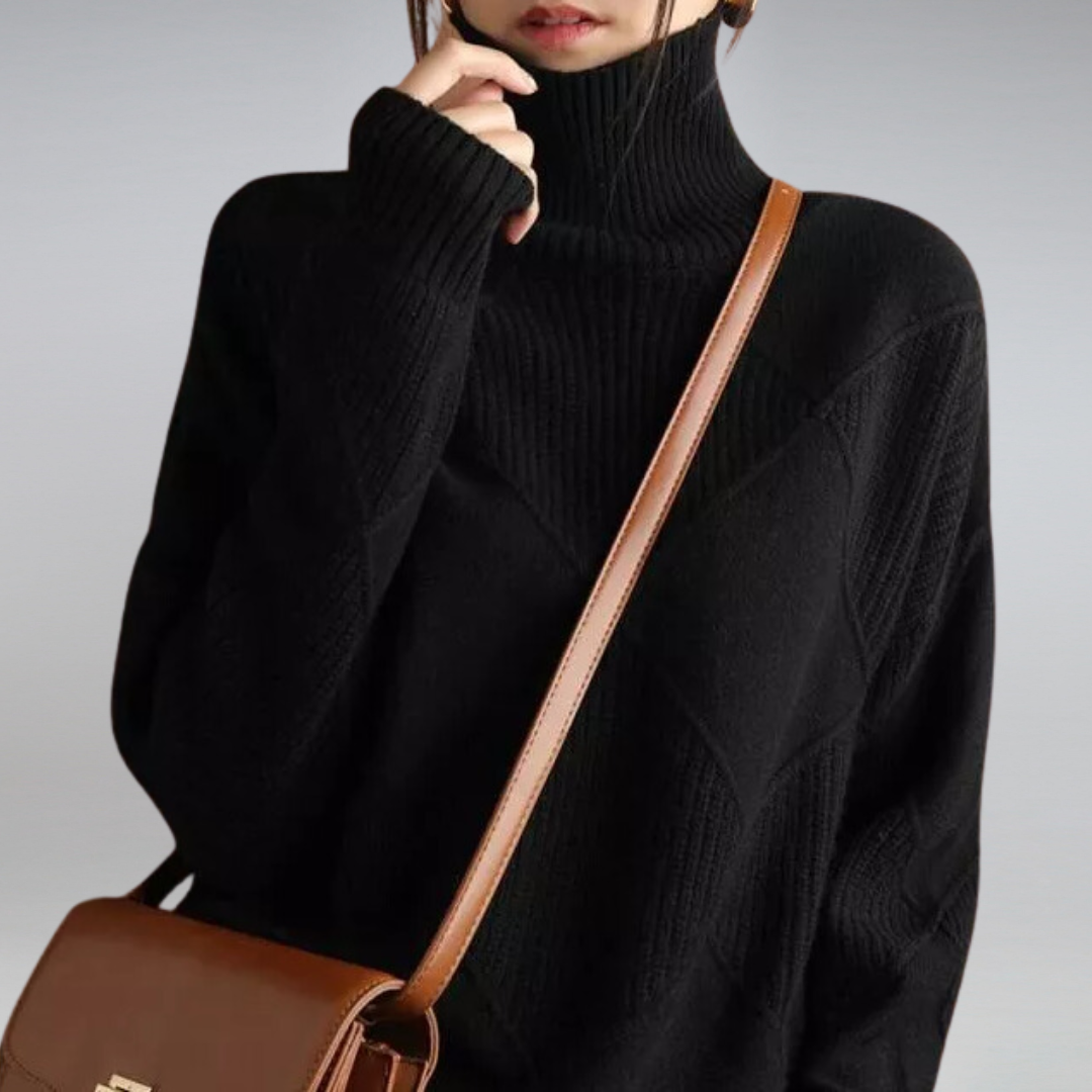 Maglione da donna Haley: maglione dolcevita morbido, caldo ed elegante per l'autunno e l'inverno