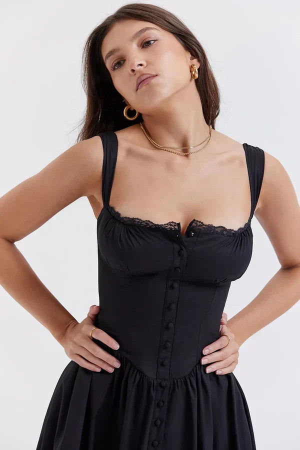 Robe d'Été Femme Nia – Robe Midi Élégante avec Coupe Confortable & Design Intemporel