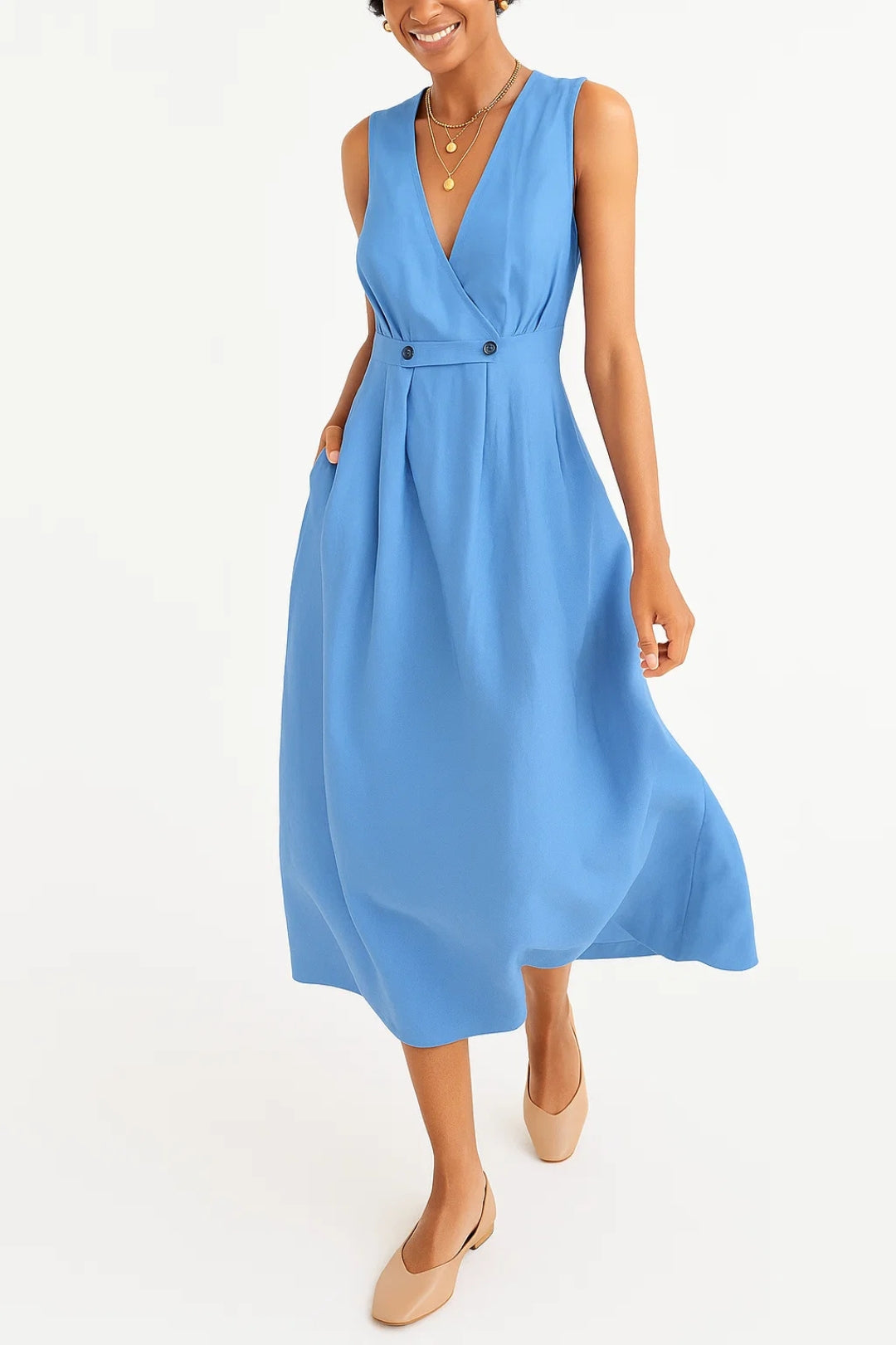Alicia Robe Femme – Robe en Lin Légère & Respirante avec Coupe Décontractée Été Chic