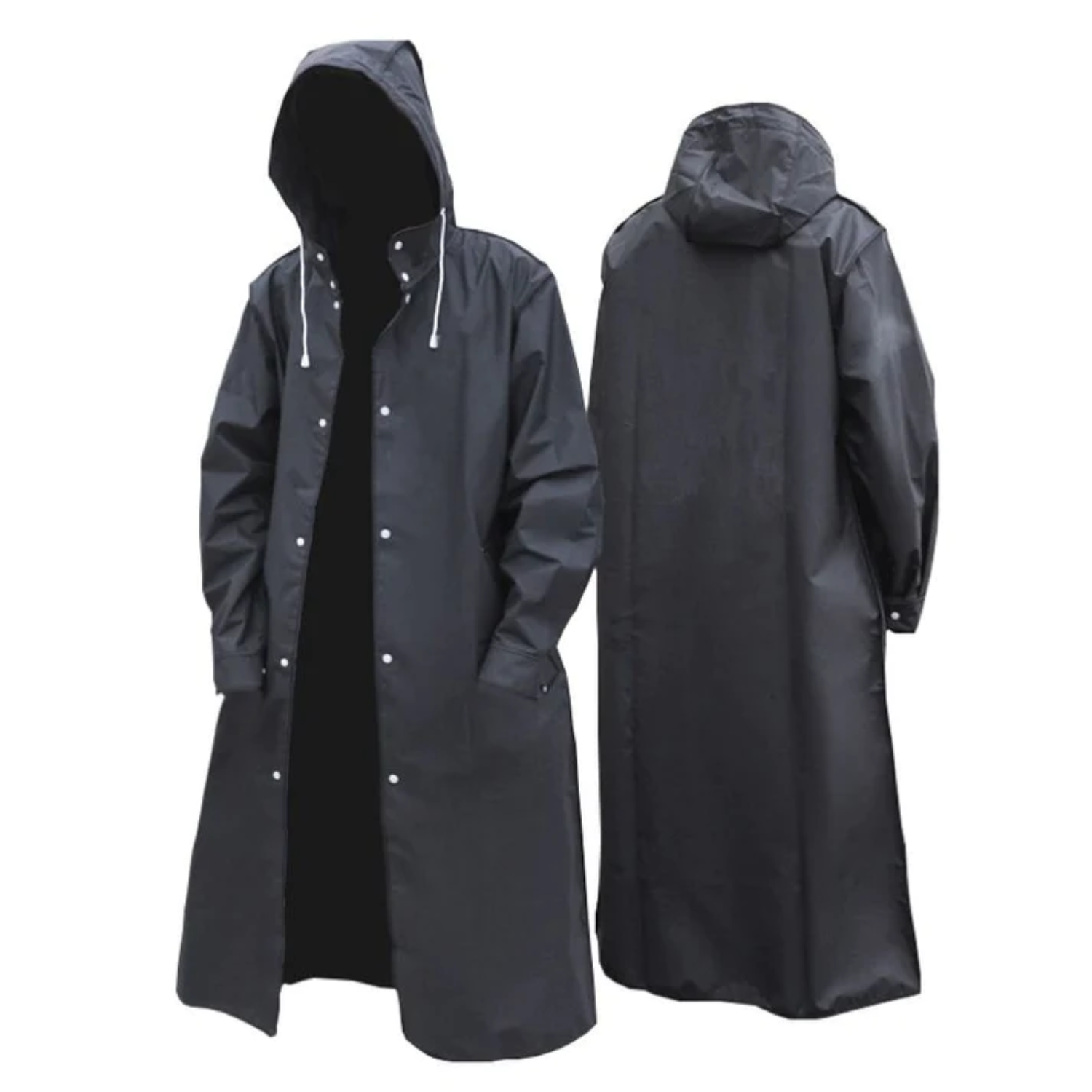 Adrien Manteau de Pluie Homme – Long Imperméable Respirant avec Capuche Ajustable