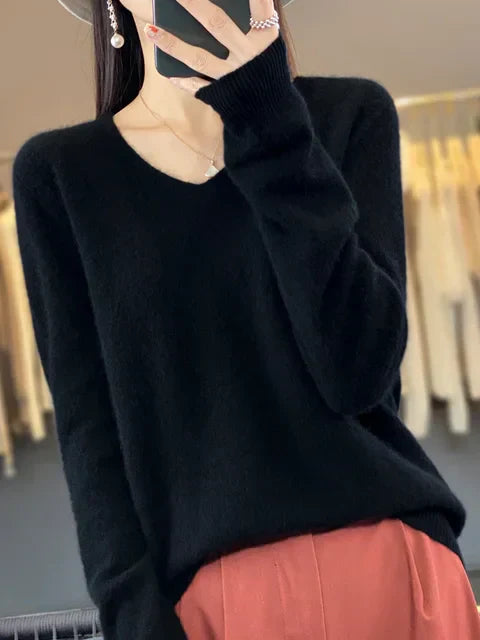 Maglione da donna Lily - Elegante maglia mista morbida e confortevole con maniche lunghe