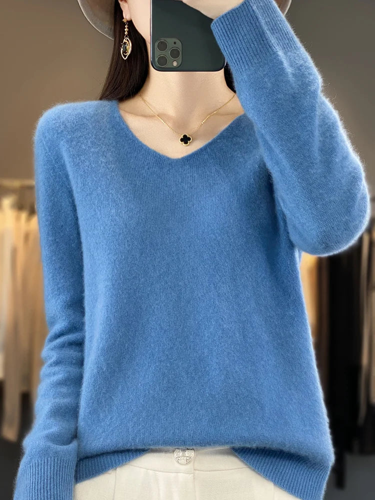 Maglione da donna Lily - Elegante maglia mista morbida e confortevole con maniche lunghe