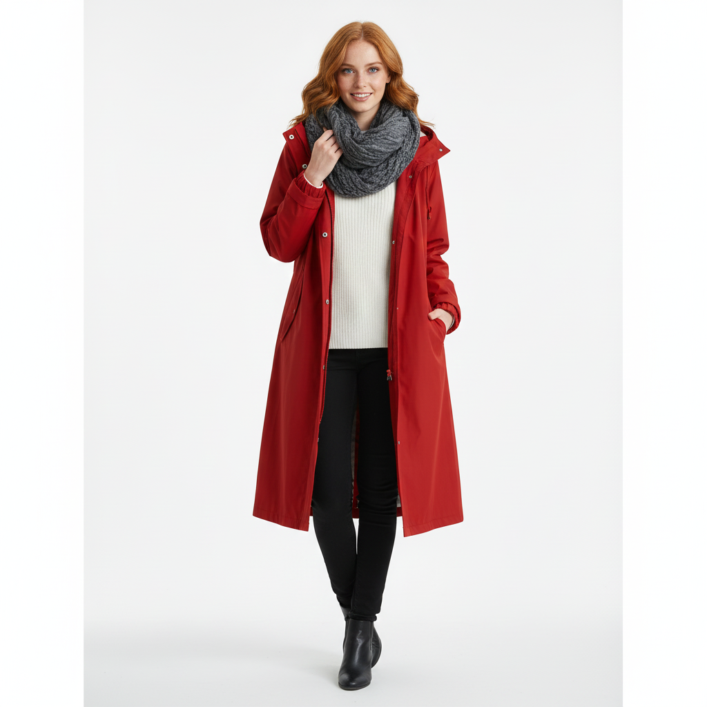 Arlyn Trenchcoat Femme – Manteau Long Oversize avec Capuche & Coupe Élégante