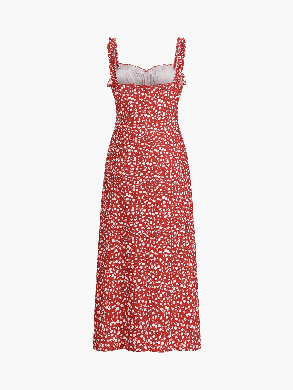 Abito bohémien da donna Chloe - Abito midi da festa con stampa floreale e spalline sottili 