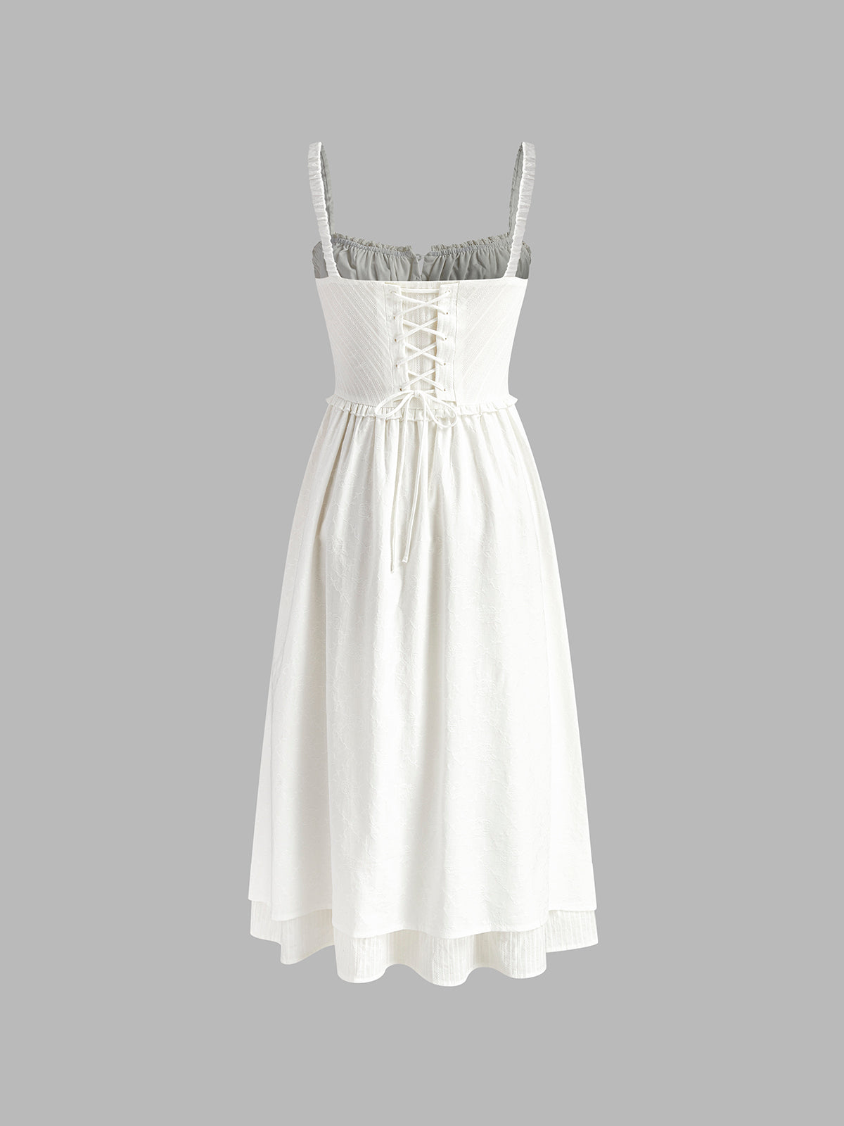 Abito midi da donna Charlie - Elegante abito canotta con orlo arricciato e vestibilità slim