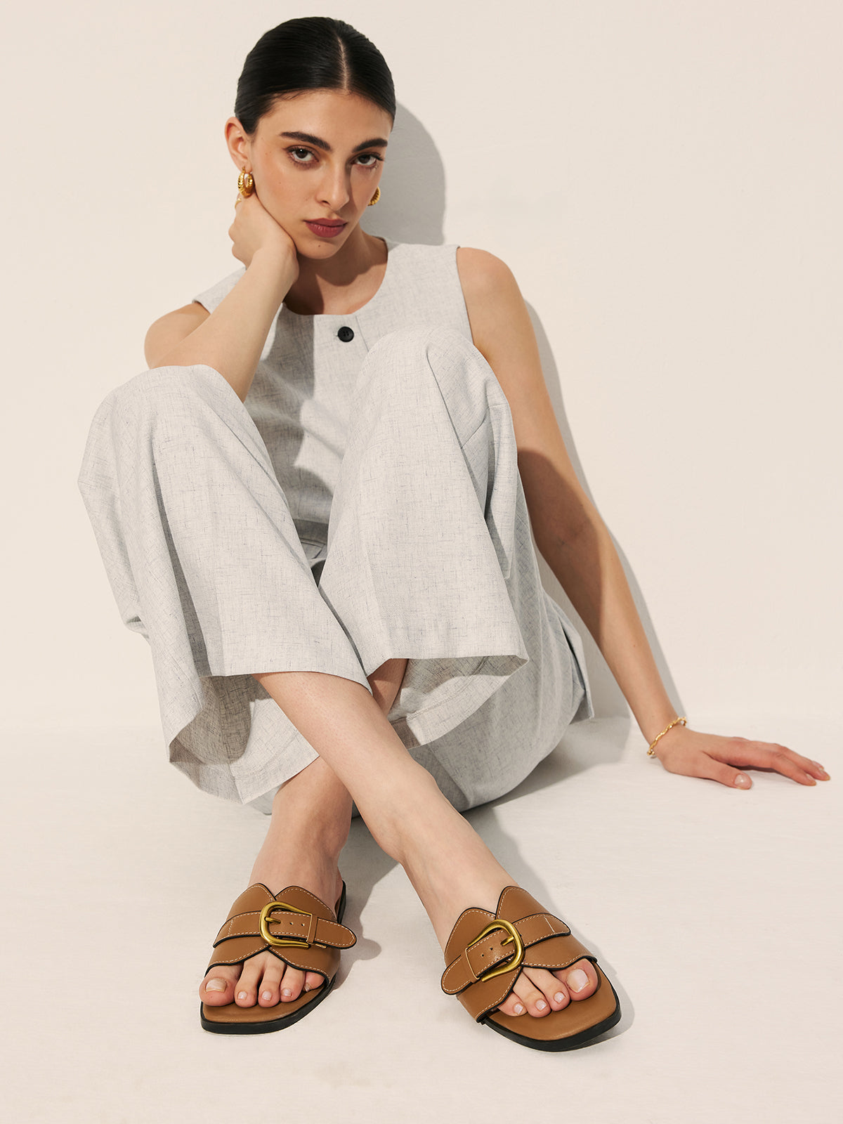 Sandali da donna in pelle Héloïse – Comodi con cinturino regolabile e suola ergonomica