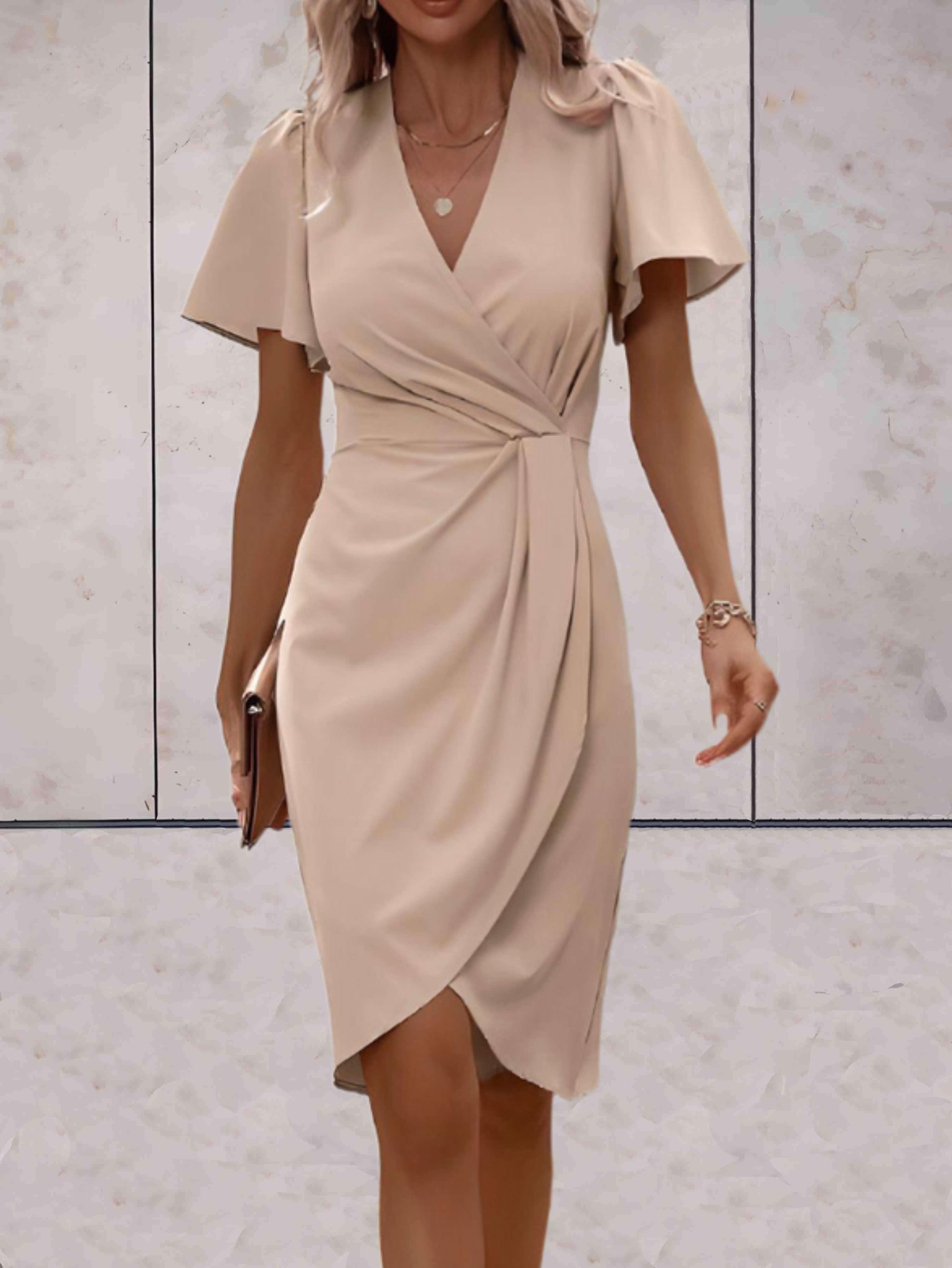 Abito avvolgente da donna Harper - Elegante abito avvolgente con scollo a V e vestibilità regolabile per ogni occasione