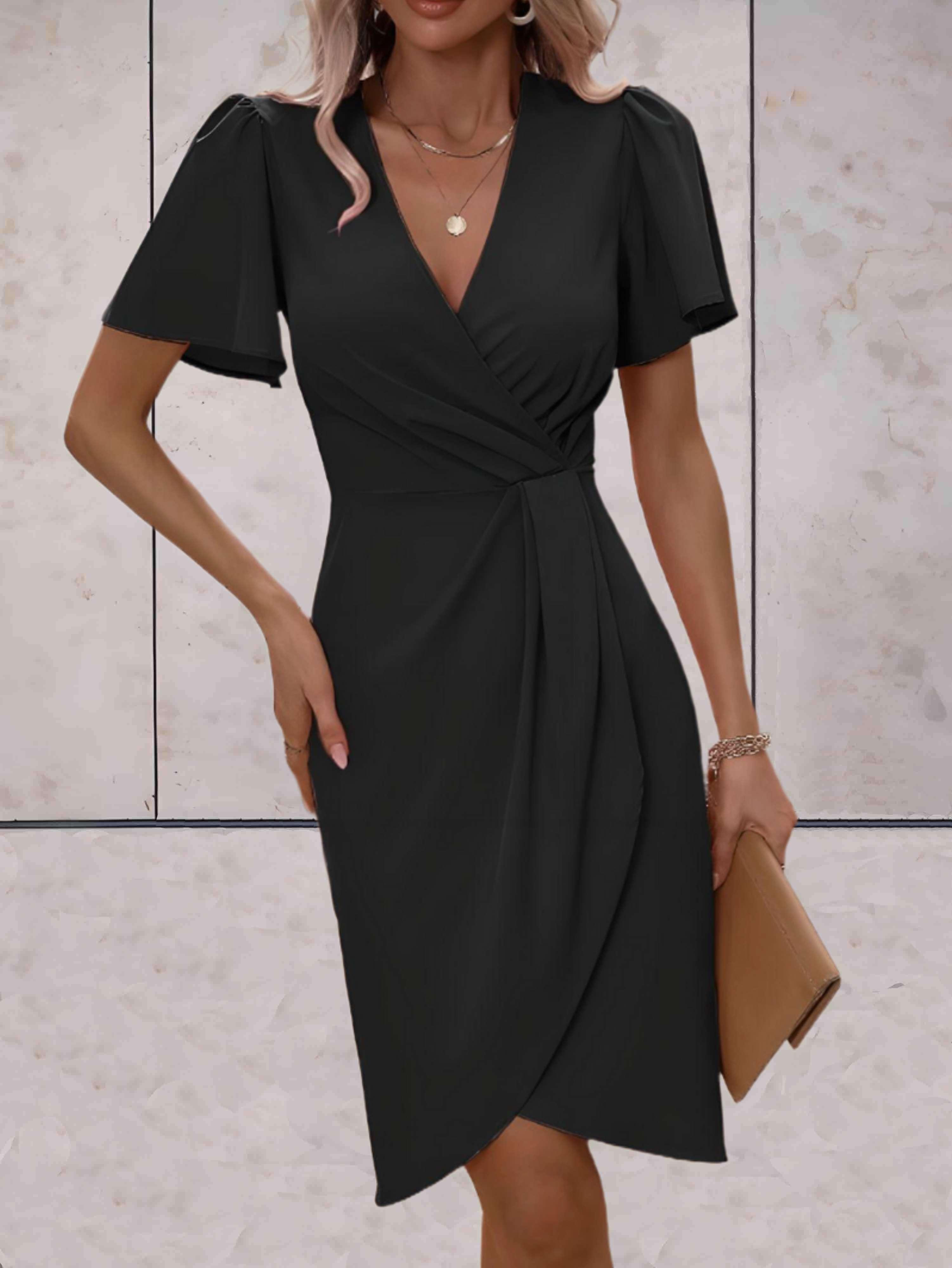 Abito avvolgente da donna Harper - Elegante abito avvolgente con scollo a V e vestibilità regolabile per ogni occasione