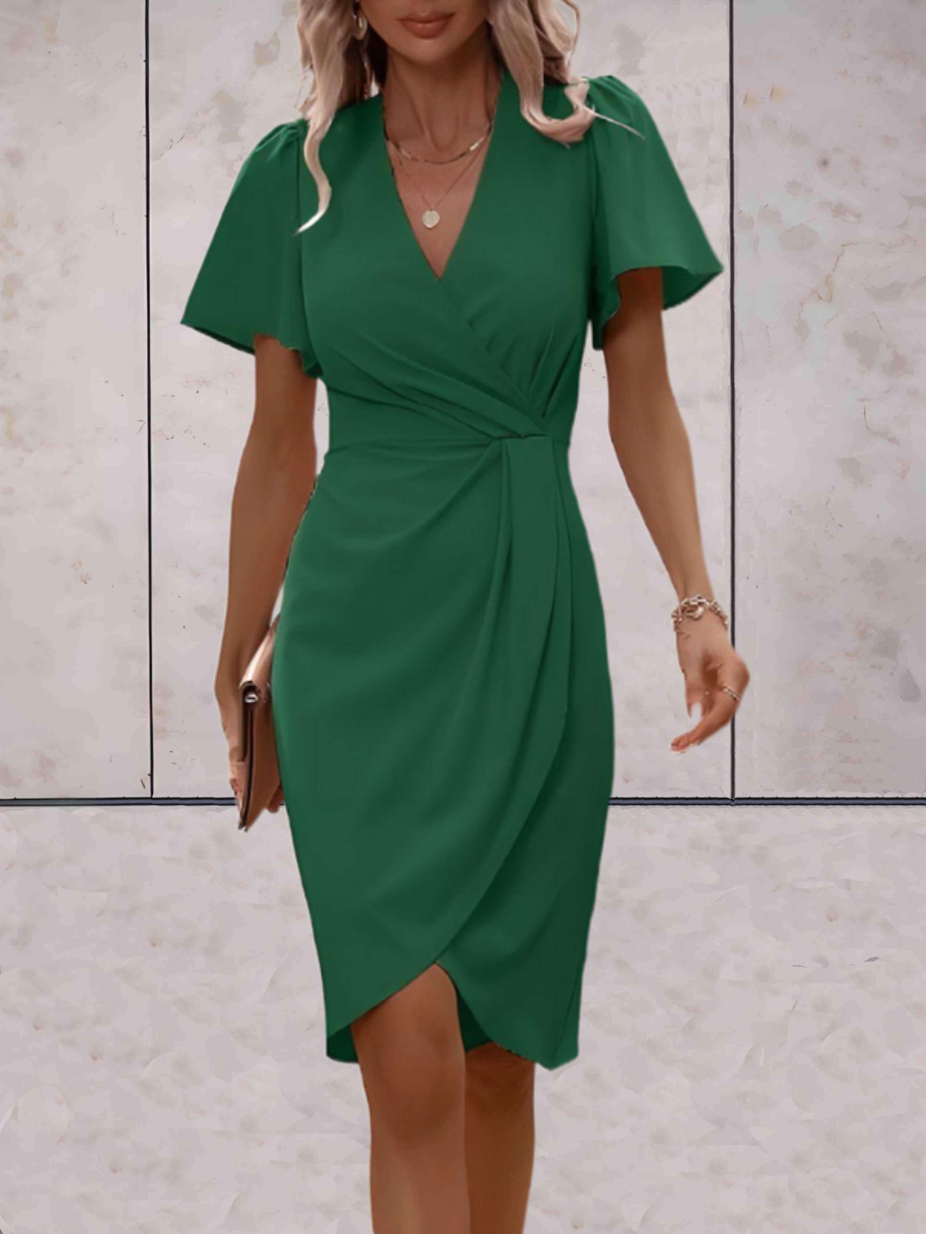 Abito avvolgente da donna Harper - Elegante abito avvolgente con scollo a V e vestibilità regolabile per ogni occasione