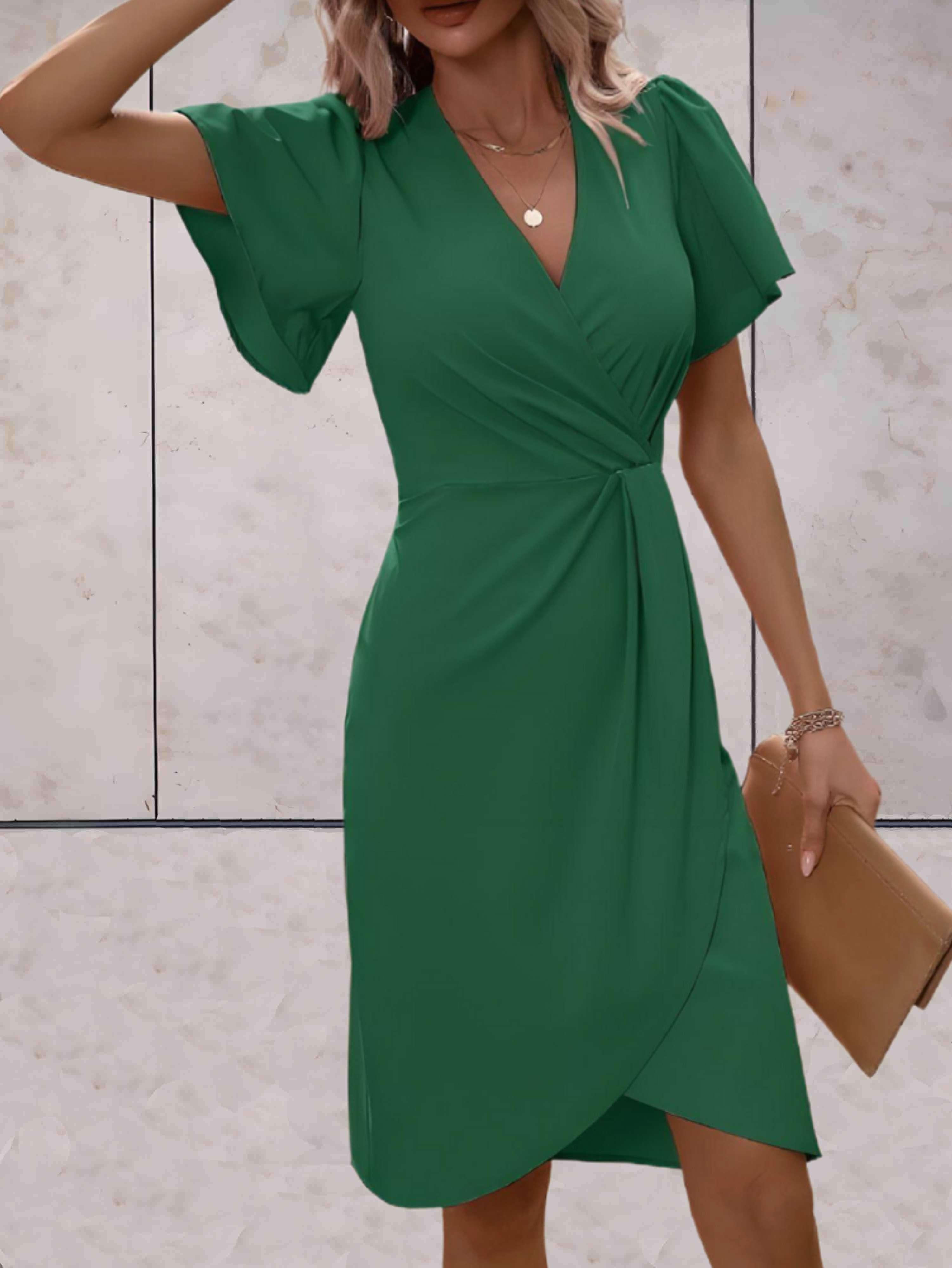 Abito avvolgente da donna Harper - Elegante abito avvolgente con scollo a V e vestibilità regolabile per ogni occasione