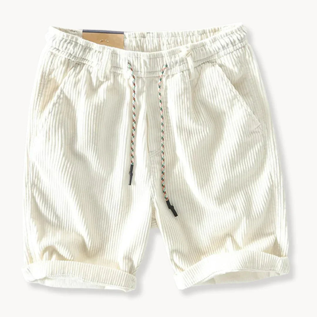Pantaloncini in velluto da uomo Keith - Pantaloncini estivi regolabili in morbido cotone con vestibilità comoda