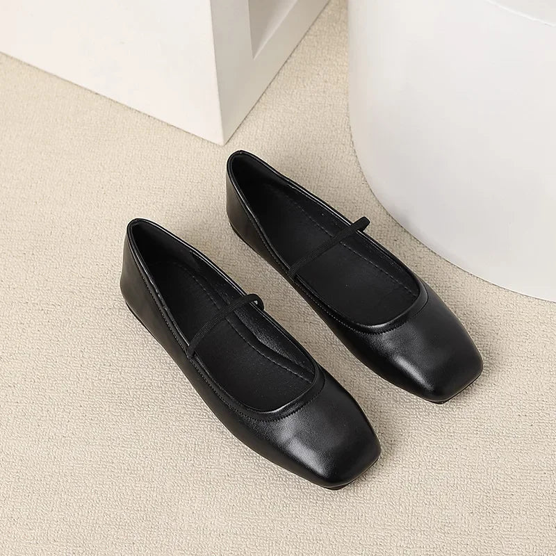 Ballerine da donna Maggie - Scarpe eleganti e moderne con punta quadrata e punta metallica