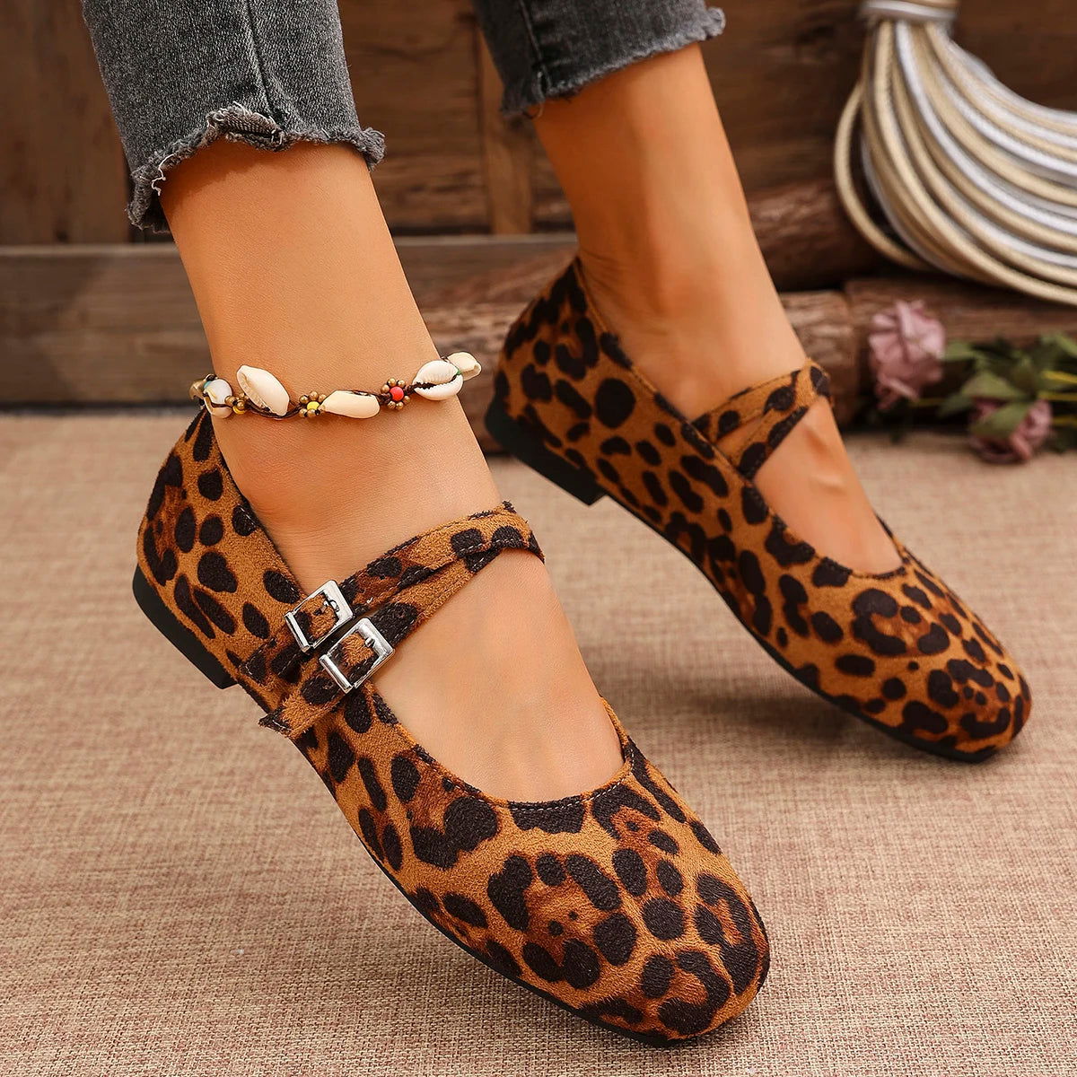 Ballerine da donna Élise – Scarpe vintage con doppio cinturino e comfort imbottito