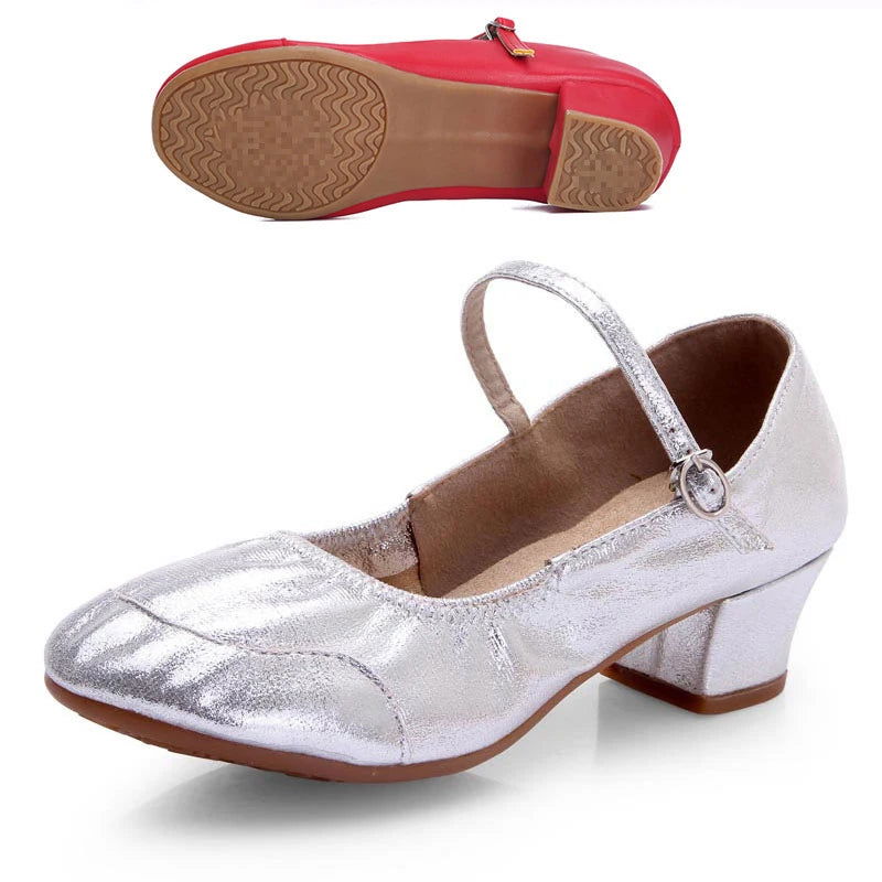 Ballerine da donna Charlotte - Eleganti scarpe con tacco basso e comodo cinturino regolabile