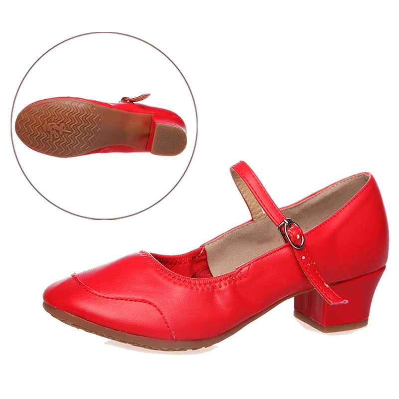 Ballerine da donna Charlotte - Eleganti scarpe con tacco basso e comodo cinturino regolabile