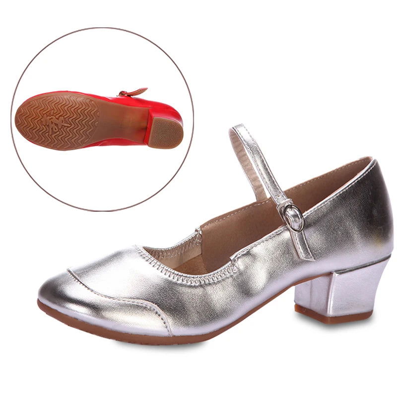 Ballerine da donna Charlotte - Eleganti scarpe con tacco basso e comodo cinturino regolabile