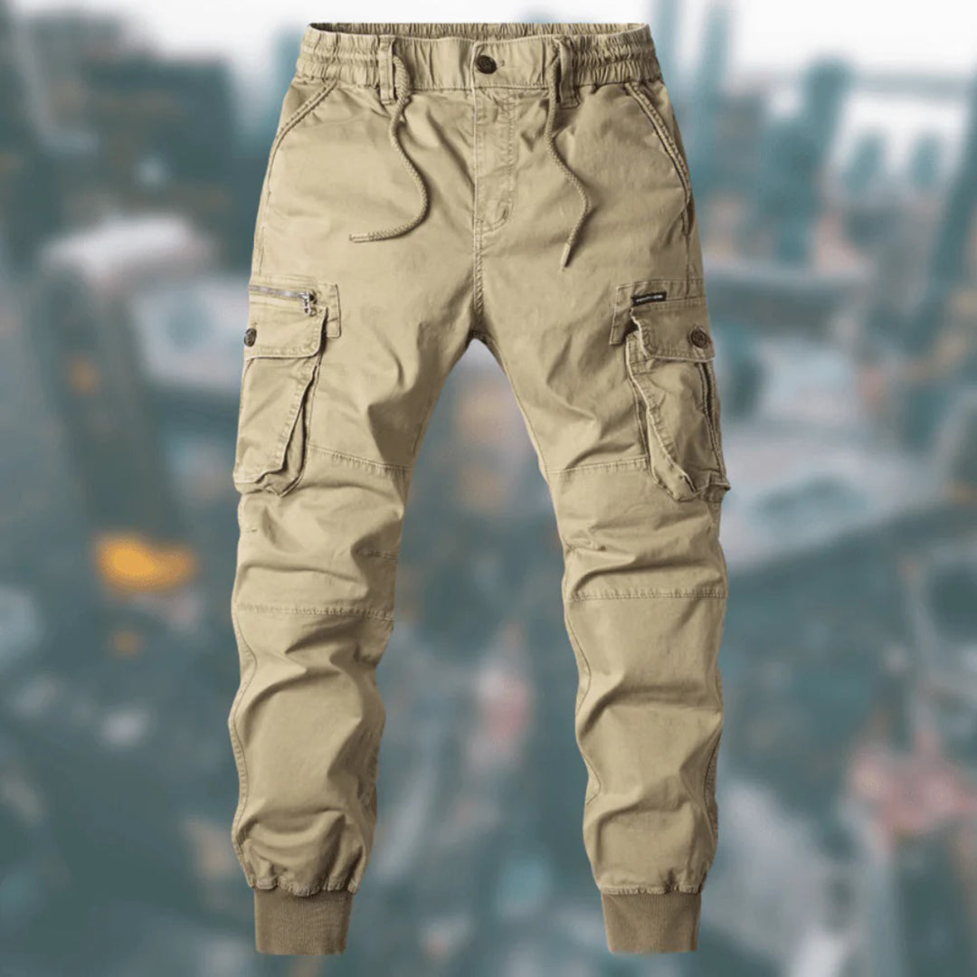 Pantaloni cargo da uomo Troy: comfort casual con tasche multiple e vita regolabile