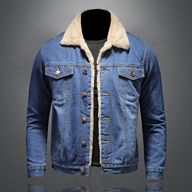 Jackson Veste en Denim Homme – Jean Jacket Doublée Chaude au Style Classique et Moderne