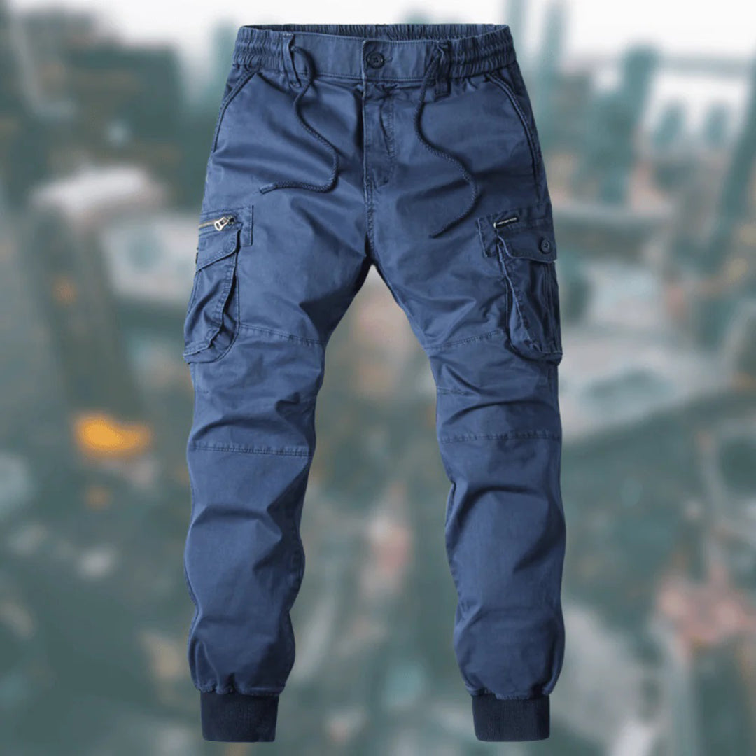 Pantaloni cargo da uomo Troy: comfort casual con tasche multiple e vita regolabile