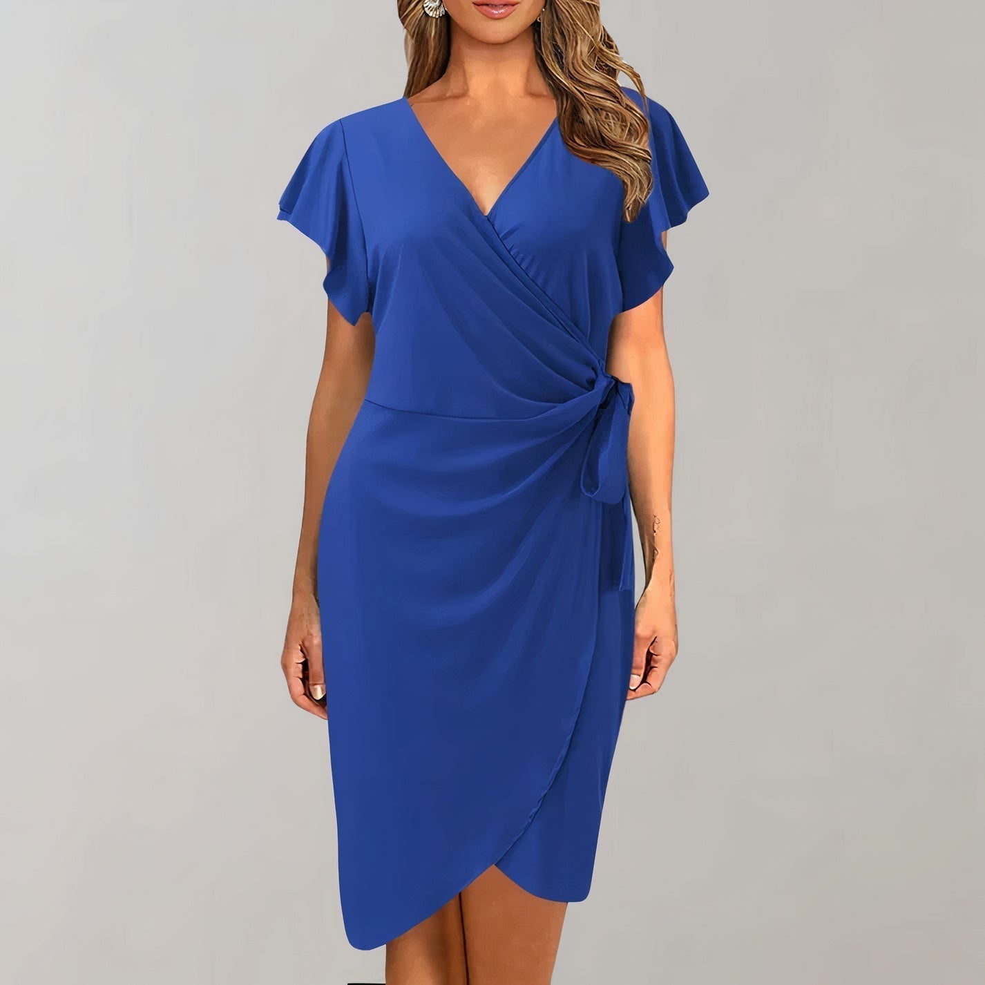 Abito estivo da donna Veronica: abito elegante e fluido in tessuto leggero e traspirante per l'estate